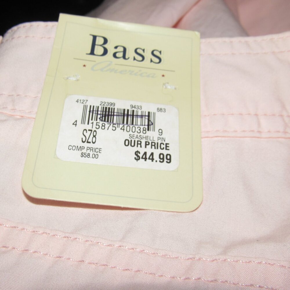 G.H. Bass Peach Cotton Cropped Pants Size 8 | Seashell Pin | Beachy Coastal Chic - Picture 8 of 9